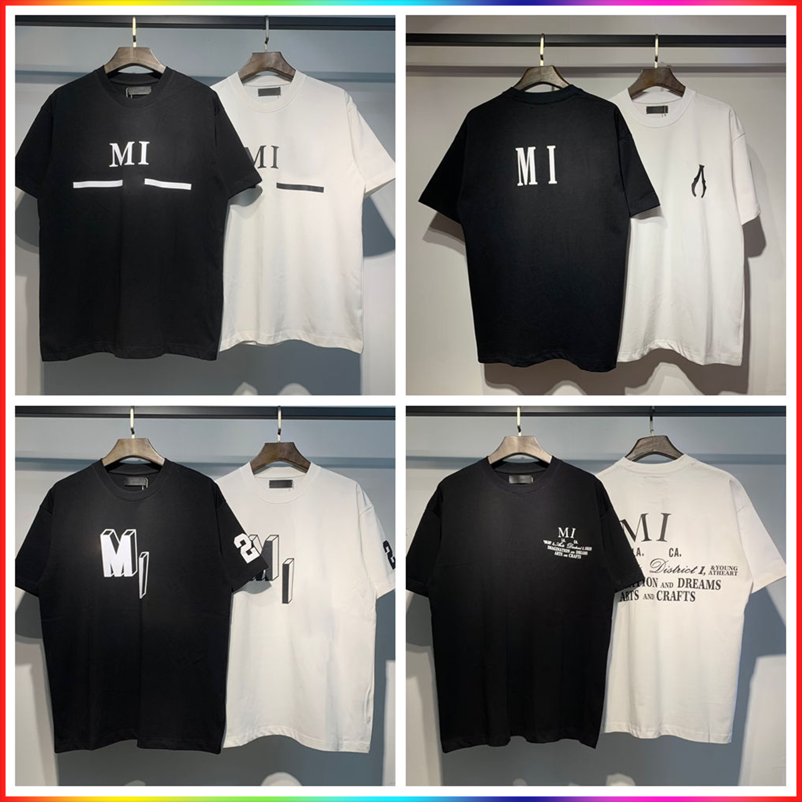 5A 2025 Luxury Designer T Shirt New Mens graphic tee Summer European and American Fashion Luxury Couples Short Sleeves Womens Loose Casual street wear Shirt