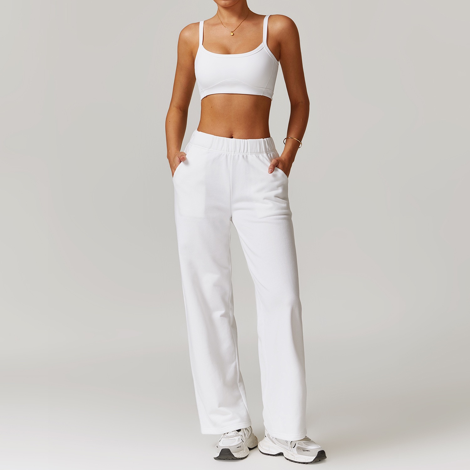 A10 Top Yoga Set Seamless Top Sports Bra+Tight Pants High end White Low Back Dance Yoga Set Summer Women's Running Fitness Gym Pilates Set