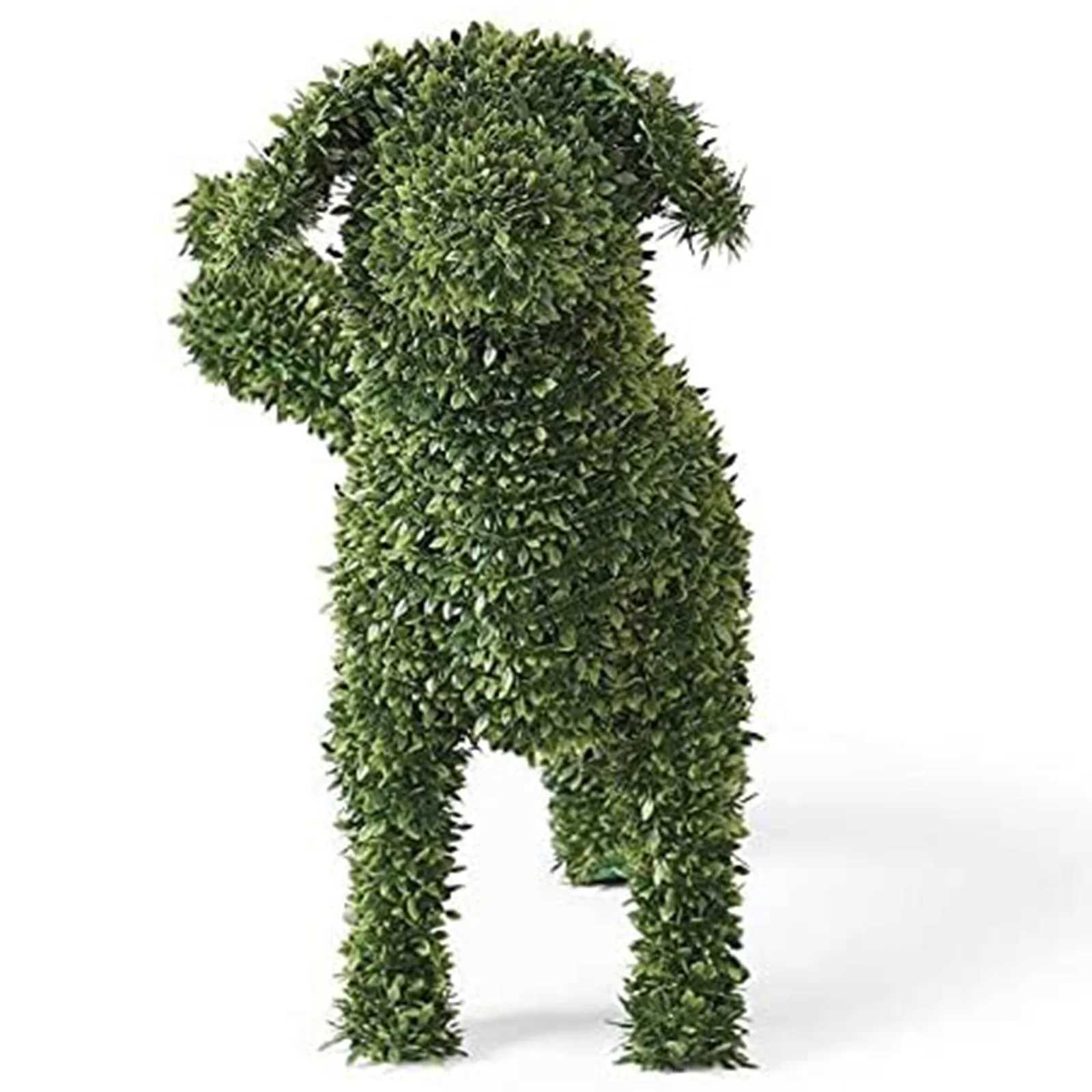 Decorative Peeing Dog Topiary Flocking Dog Sculptures Statue Without Ever a Finger to Prune or Water Decorative Pet Garden Decor X250627