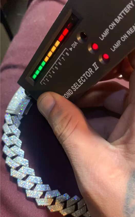 VVS Moissanite Men Necklace Custom 18MM 16MM 13MM Gold Plated Zircon Copper Silver Diamond Iced Out Cuban Link Chain