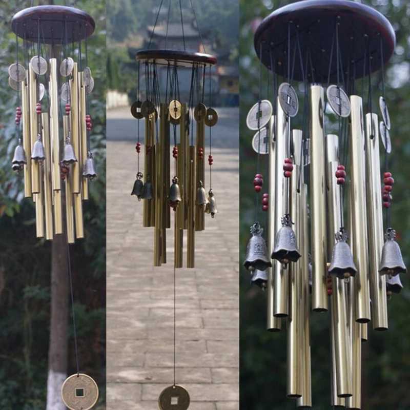 Large Wind Chimes Pendant Outdoor Metal Hollow Tubes Church Wind Chimes Bells Balcony Yard Garden Hanging Bell Home Decoration X250627