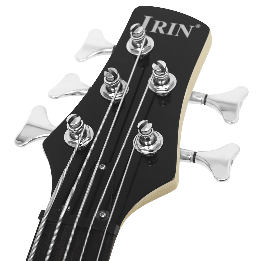 Bass Electric IRIN Black Classic Electric Bass Guitar with Maple Wood Body - Suitable for Beginners & Music Lovers
