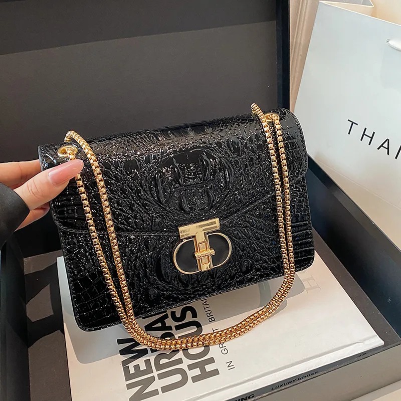 Designer bag new fashion temperament light luxury high-end texture printed small square bag, single shoulder crossbody bag for womens