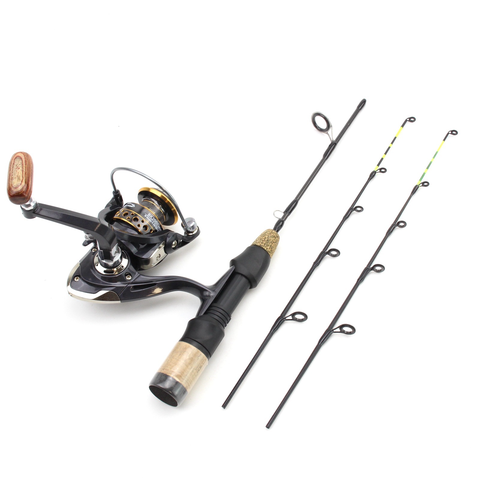 Double Tip Ice Winter Shrimp Spinning Reel Gear Set Fishing Rod