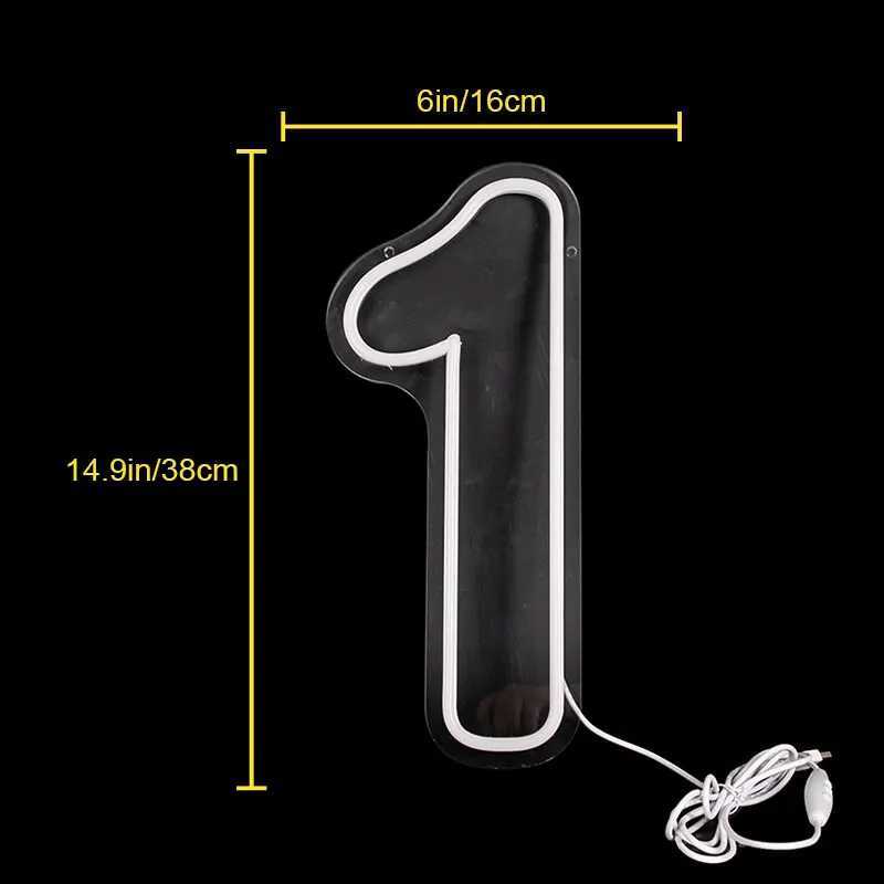 Numbers Neon Sign Birthday Acrylic Lights 0 to 9 with Switch for Wedding Party Business Beauty Salon Wall Decor XJ250626
