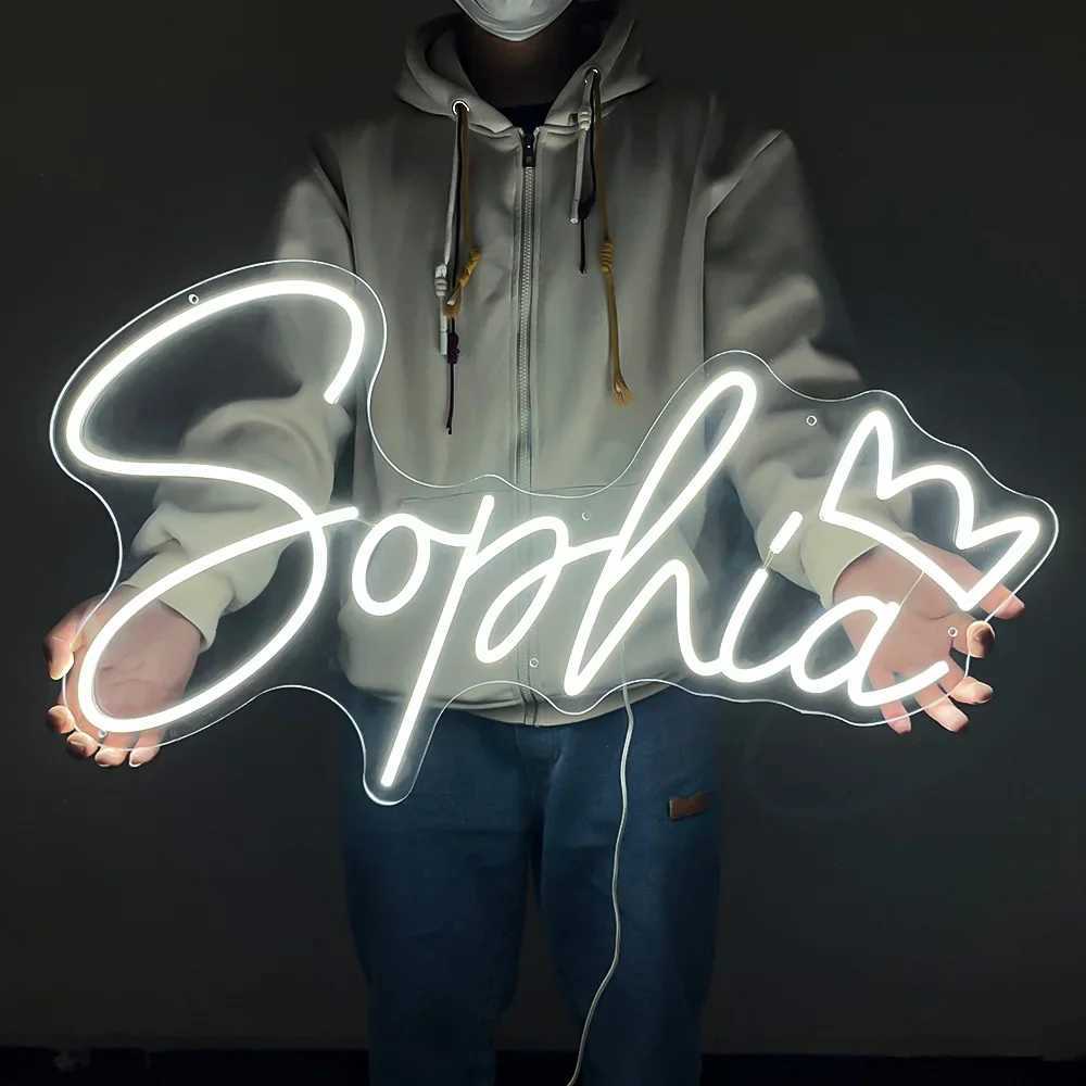 Custom Neon Sign Kids Name Neon Signs Acrylic Birthday Personalized LED Lights Gifts Family Home Wedding Wall Decor XJ250626