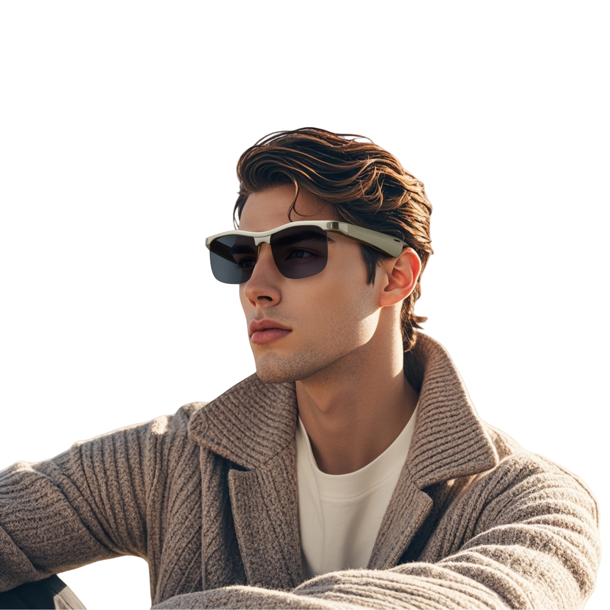 AI-powered Sunglasses Smart Translator Reading Glasses Anti Blue Light Lens 144 Languages Real-Time Translation Bluetooth 5.3 Voice Assistant 6H Batte