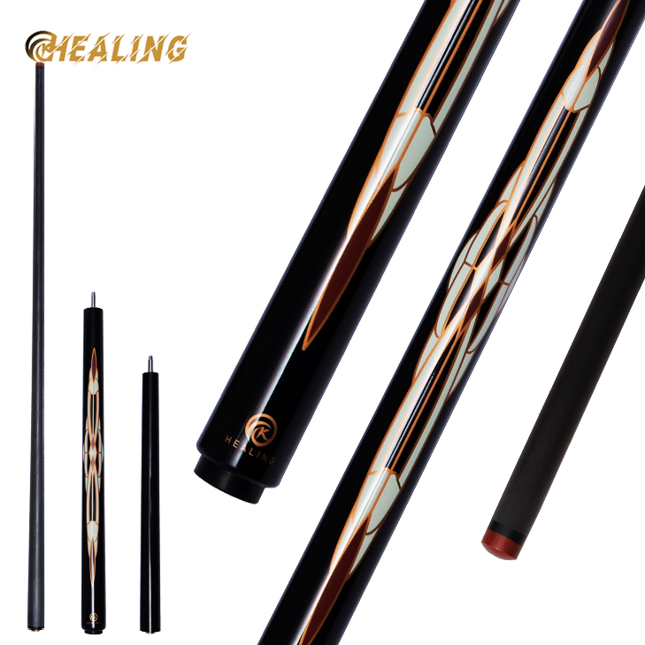OKHEALING 3 PCS Break-Jump Cue 12.9mm Bakelite Tip Black Technology Carbon Fiber Shaft Butt 147cm 19~20oz Radial Pin Billiard Cue Pool Game Cues