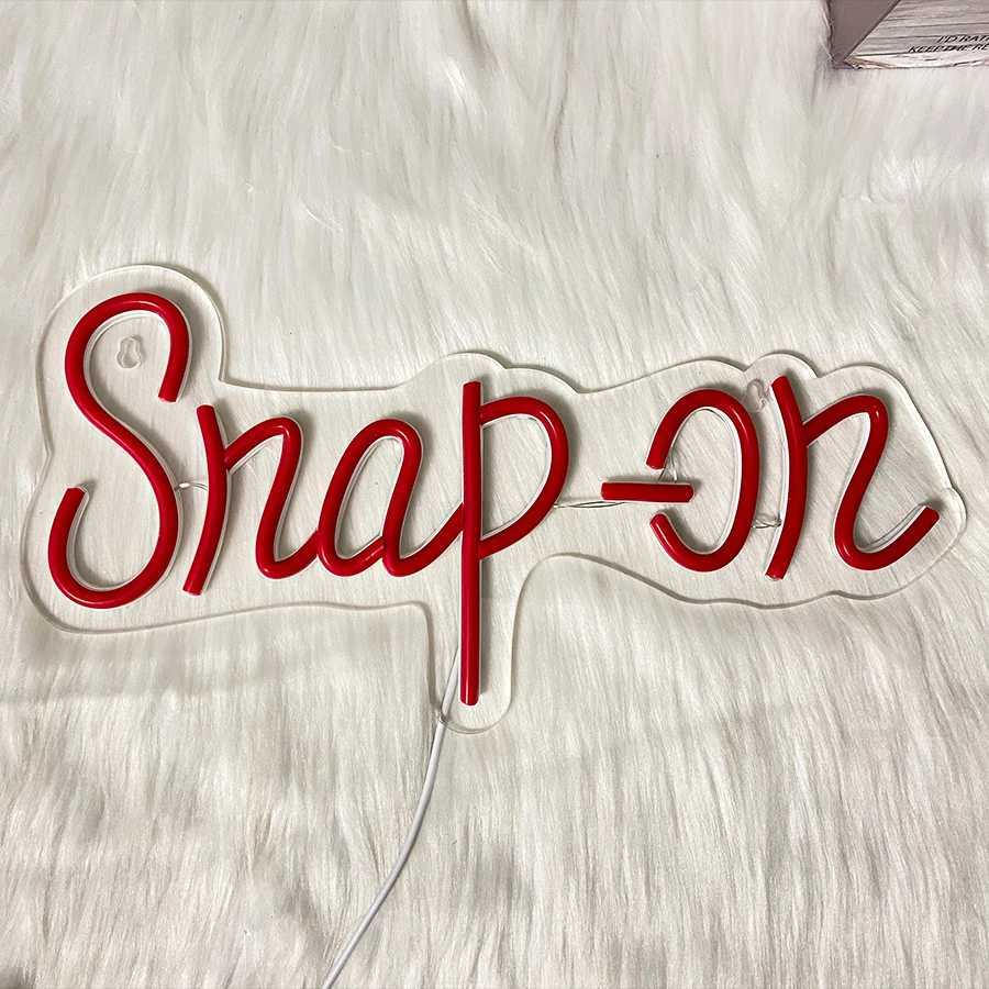 Snap-On Neon Sign Red Letter Billboard Sign USB Power Supply Luminous Home Decor Used For Garage Bar Game Room Wall Decor. XJ250626