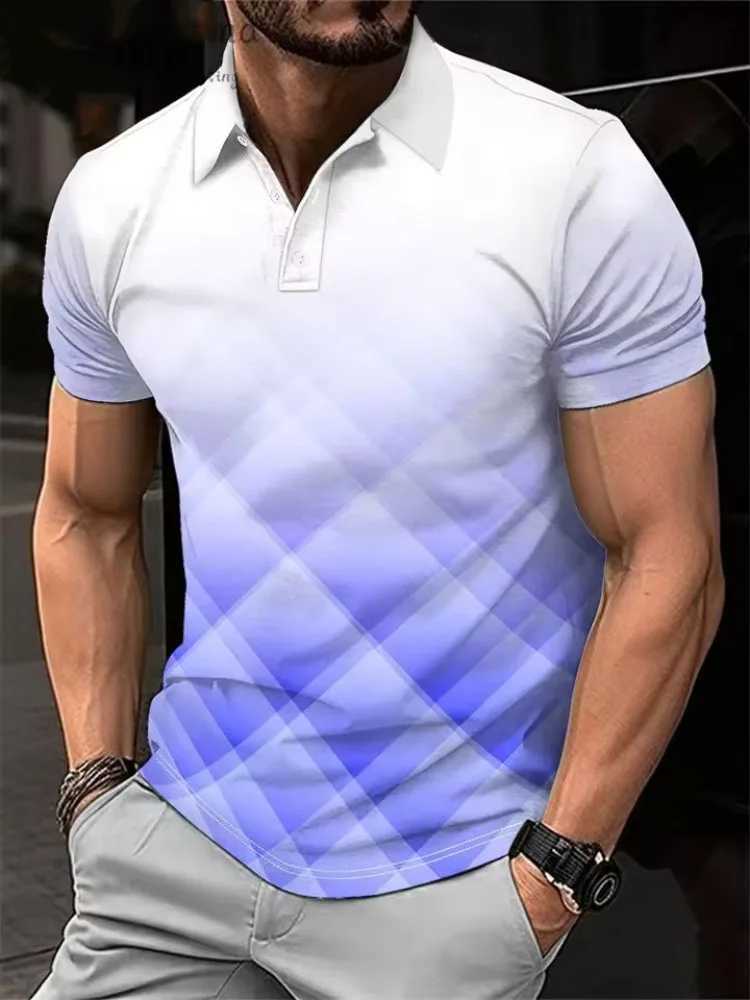 Simple Print Mens Polo Shirts Harajuku Shirts for Men Fashion Casual Polo T-shirt Mens Short Sleeve Polo Shirts Mens Clothing W250627