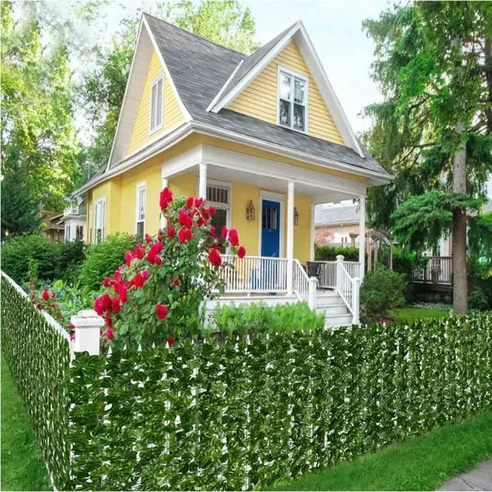 1M/3M Artificial Green Leaf Fence Panels Faux Privacy Fence Screen For Home Outdoor Garden Balcony Decoration X250627