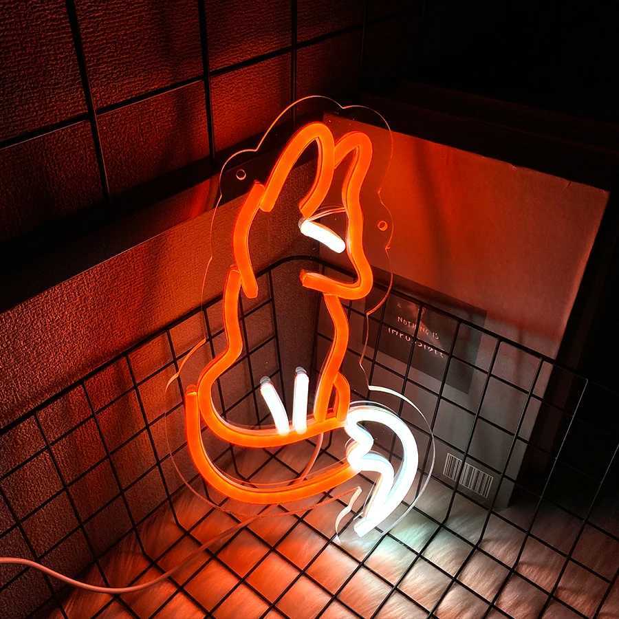 Fox Neon Sign Aesthetic Animal LED Sign Used for Home Living Room Study Game Room Art Decor USB Power Supply with Switch. XJ250626