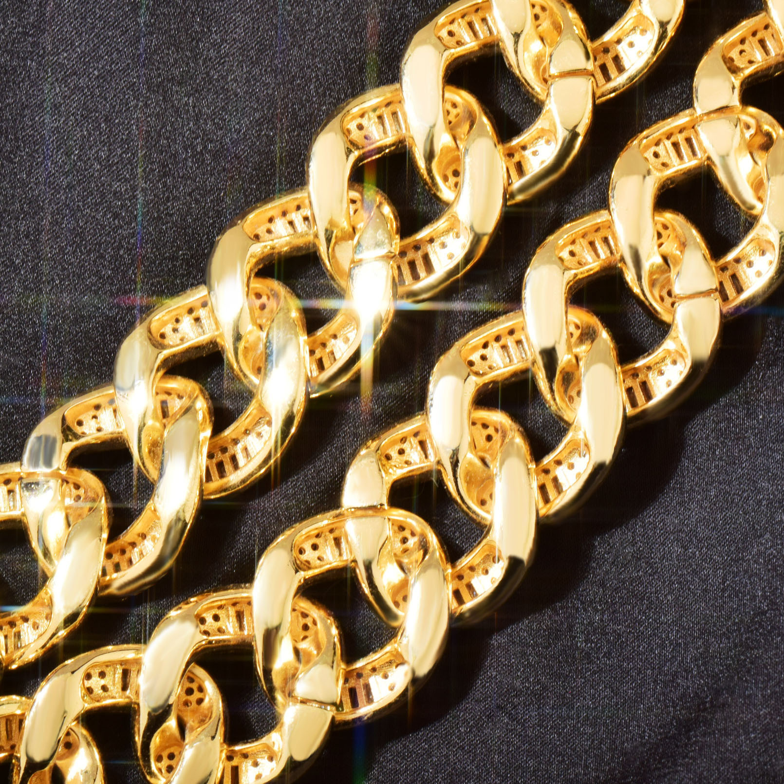 New Release 20mm Luxury Gold Plated VVS Moissanite Iced Out Hip Hop Step Cut Cuban Chain Edgy Bling Statement Jewelry Passes the Diamond Tester