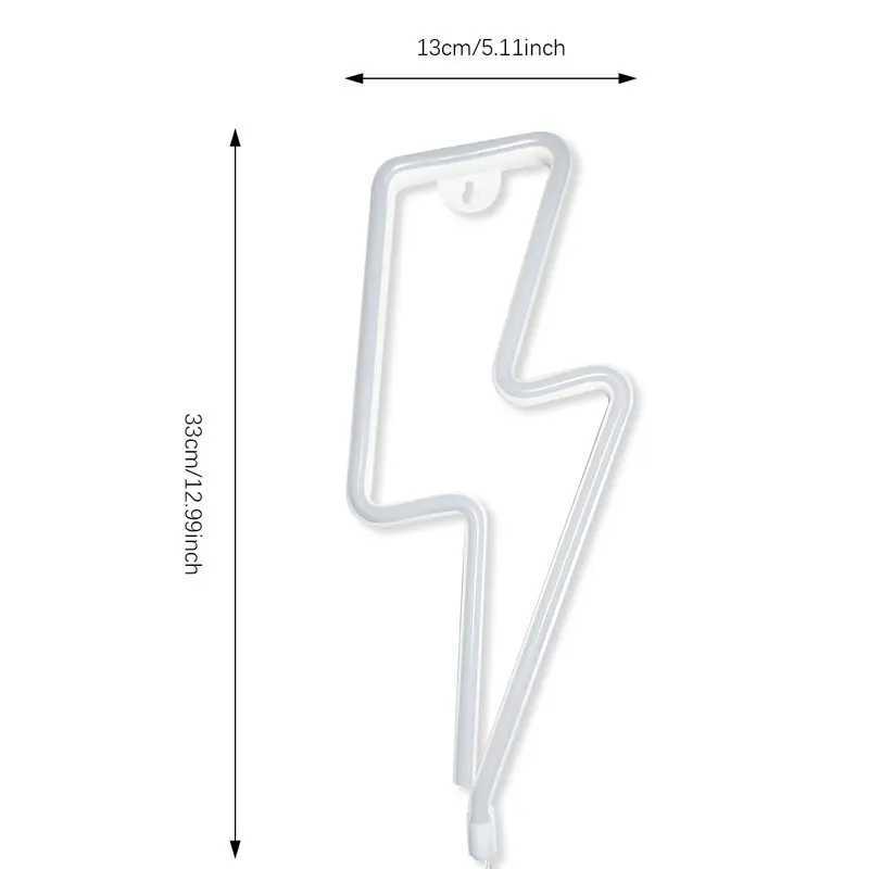 Neon Signs Lightning w Base LED Light Party Atmosphere Lighting Wall Lamp for Birthday E-sports Room Camping Home DecorXJ250626