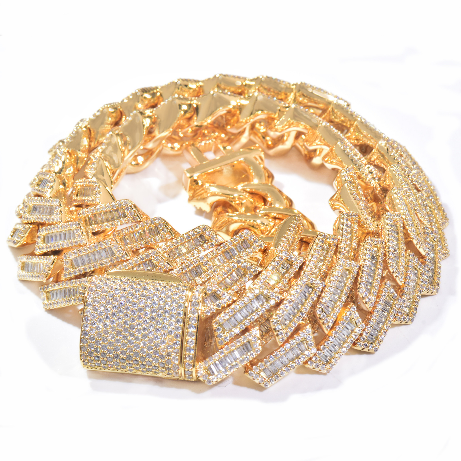 New Release Hip Hop Iced Out VVS Moissanite Bar & Step Cut Cuban Chain Men's Versatile Statement Necklace Pass the diamond tester