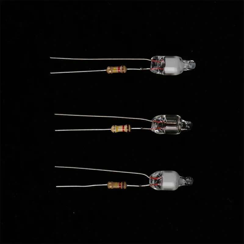 10Pcs Neon Indicator Light Green Red Blue Signs 6mm Neon Lamp Glow 2 Copper Wire 6X13mm Neon Indicator Bulbs XJ250626