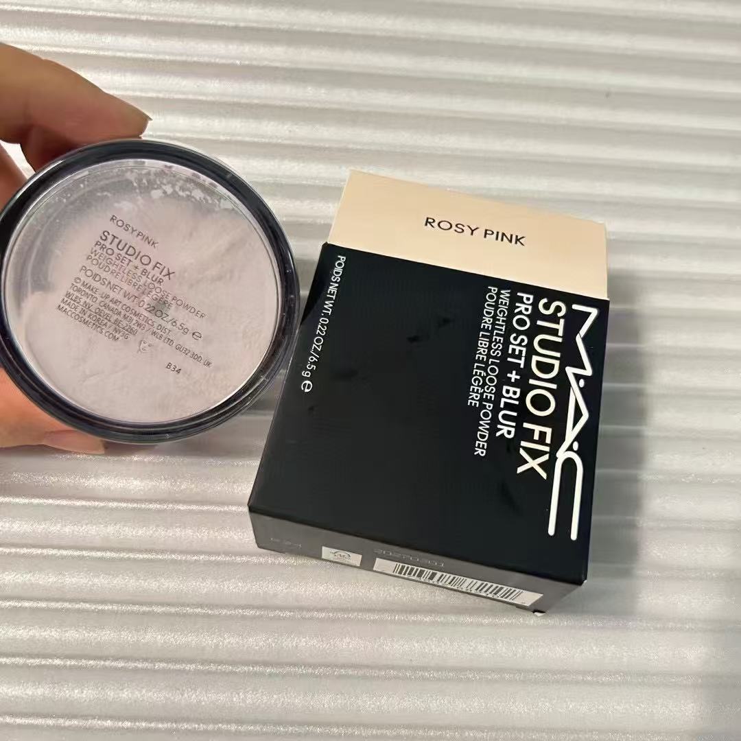 Loose Powder 6.5g Lavender Rosy Pink Flawless And Light Makeup Setting Powder Skin Smoothing Long Lasting Oil Control Brightening Matte
