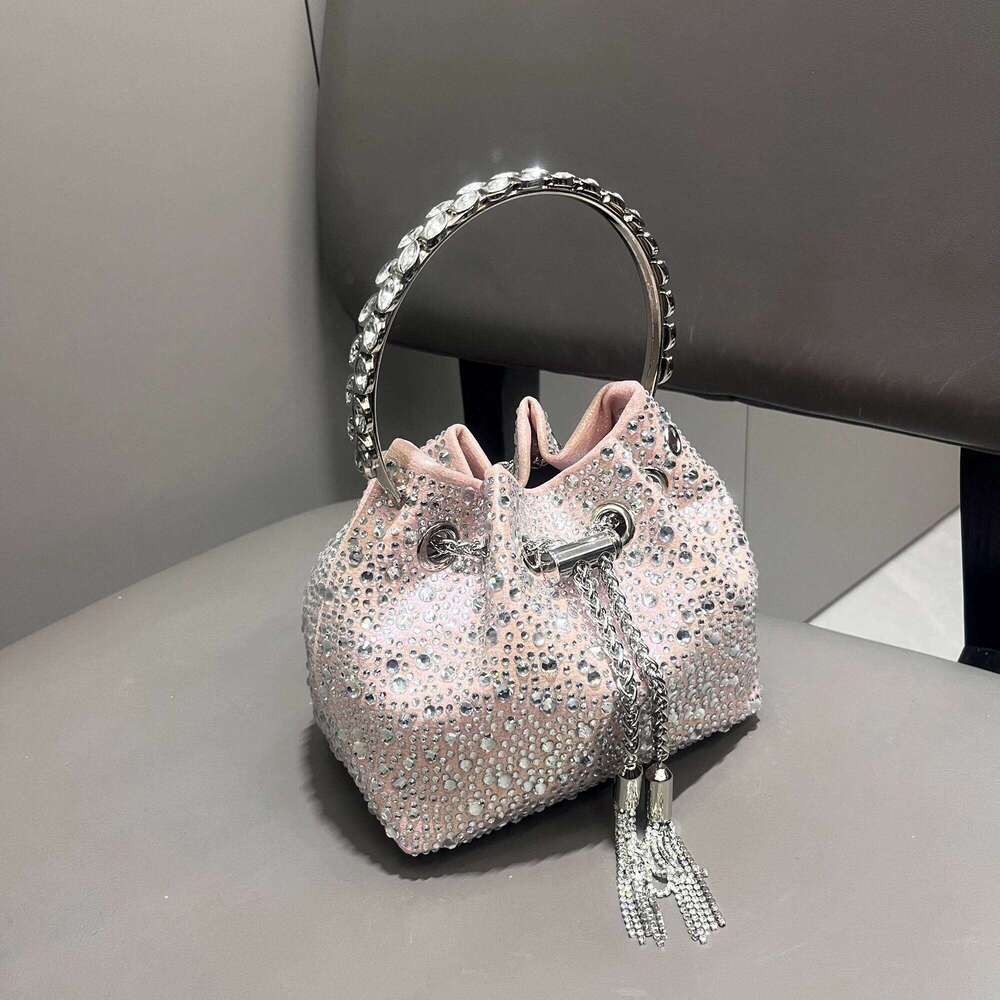 Women's Bags Designer Handmade Rhinestones Evening Clutch Bag Purses And Handbag Designer Shoulder Shiny Crystal Clutch Purse Bucket Bag