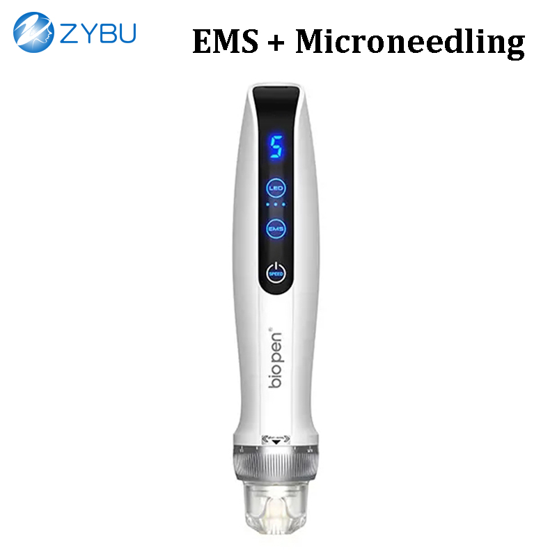 Bio Q2 EMS Micro Needling Pen - With LED Light for Collagen Production & Skin Rejuvenation Dermapen Face Care Mesotherapy