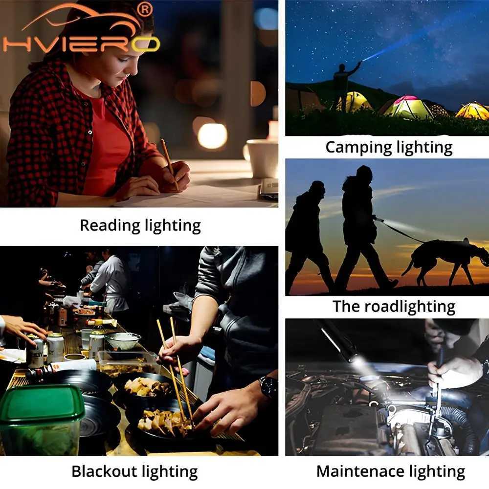 1X Multi-Function COB LED Portable Mini Pen Work Light Inspection Torches Magnetic Base Waterproof Used For Camping Cycling Bar W250701