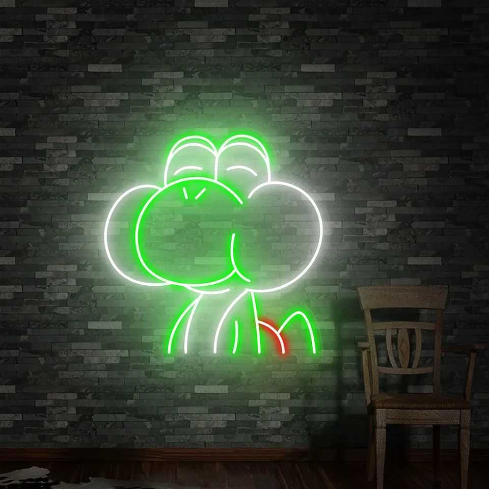Anime Neon Sign Wall Art Decor Custom Super Cartoon Neon Sign Glow In The Dark Wall Art Kids Room Decor LED Decoration XJ250626