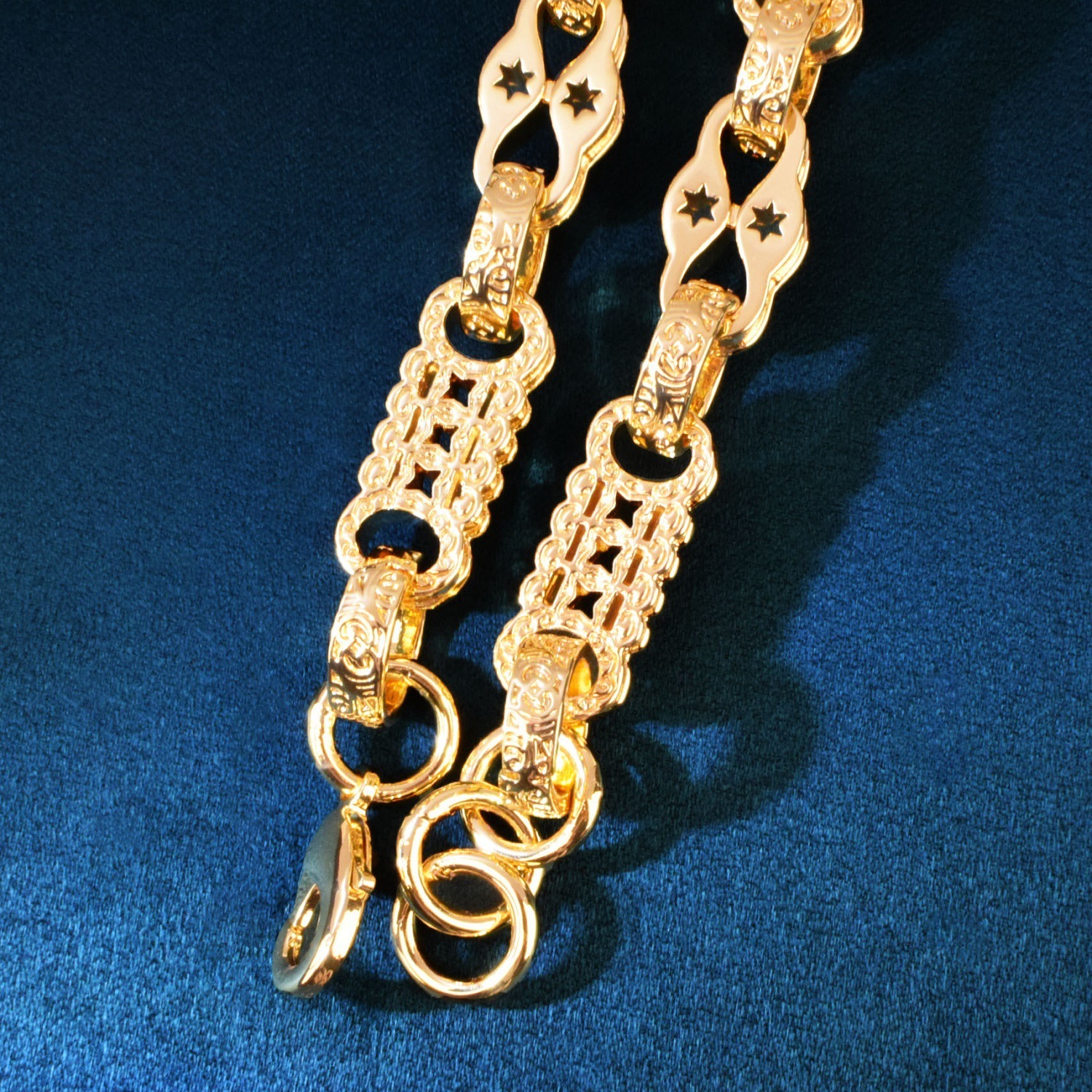New Release 10mm Gold Plated Creative Chinese Coin Chain Men's VVS Moissanite Iced Out Hip Hop Statement Jewelry Passes the Diamond Tester