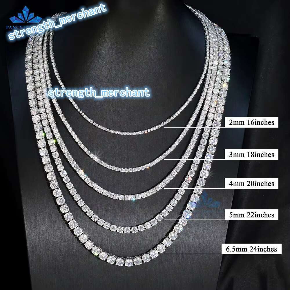 FANCY 9K 14K 18K Gold CVD Vvs Lab-grown Diamonds Jewelry Tennis Chain Necklace Choker