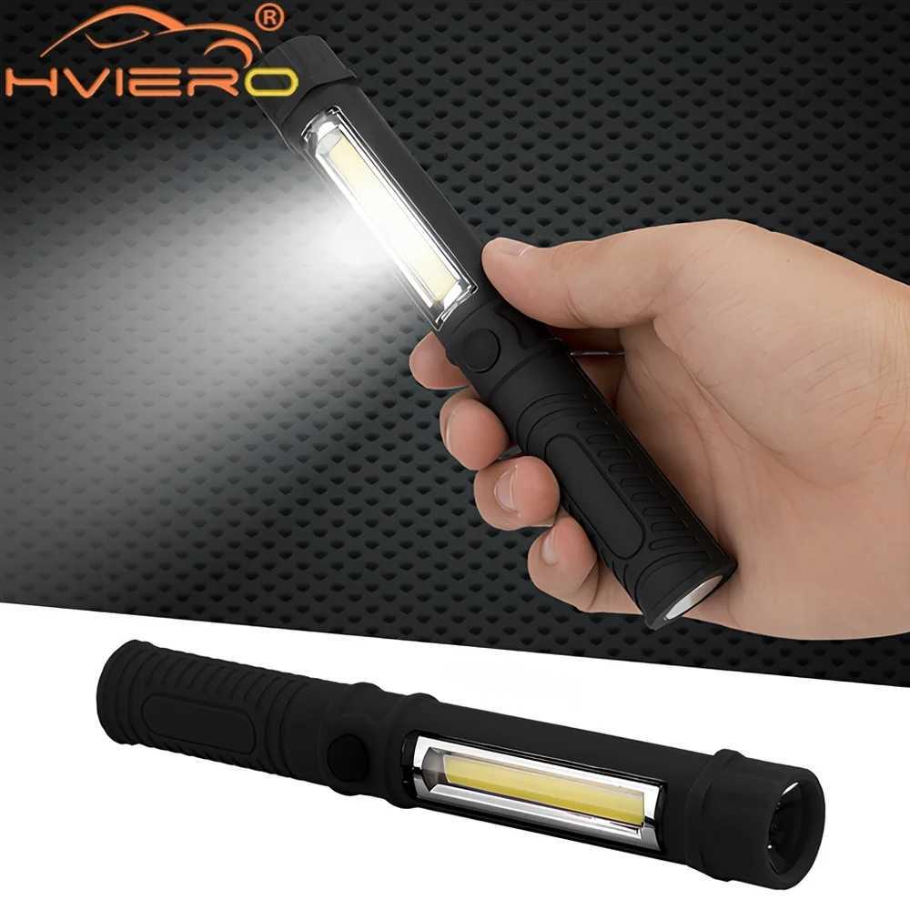 1X Multi-Function COB LED Portable Mini Pen Work Light Inspection Torches Magnetic Base Waterproof Used For Camping Cycling Bar W250701