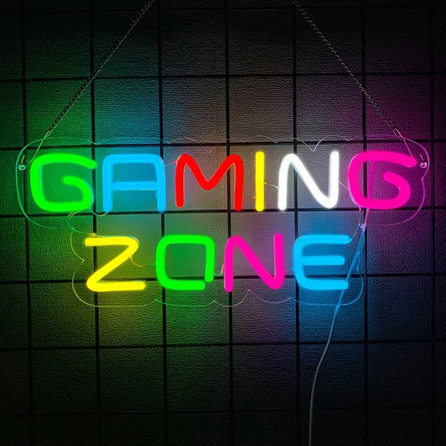 Gaming Zone Neon Sign for Wall Decor LED Neon Light for Game Room Bedroom Gifts for Gamer Gamer Birthday Party Decorations XJ250626