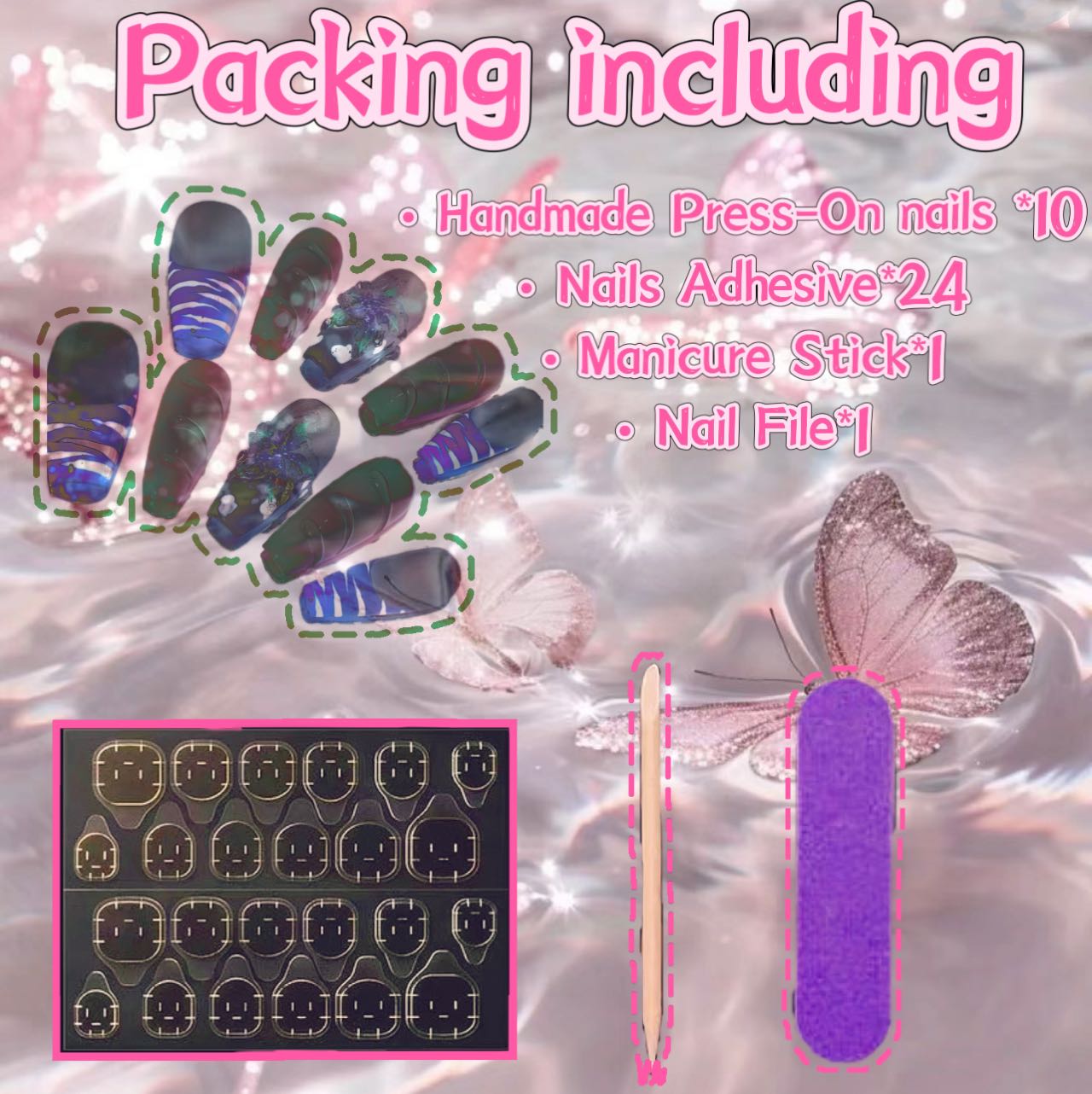 Handmade Press-On Nails - Durable Premium Craftsmanship for a Lasting Look