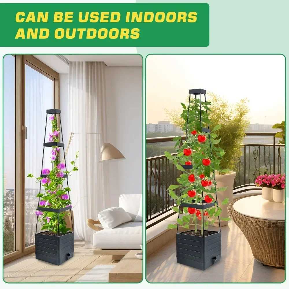 Self Watering Tomato Planter With Trellis Tomato Cages For Garden Pots Self Watering 1 Pack Support Cage For Tomato Plant X250627