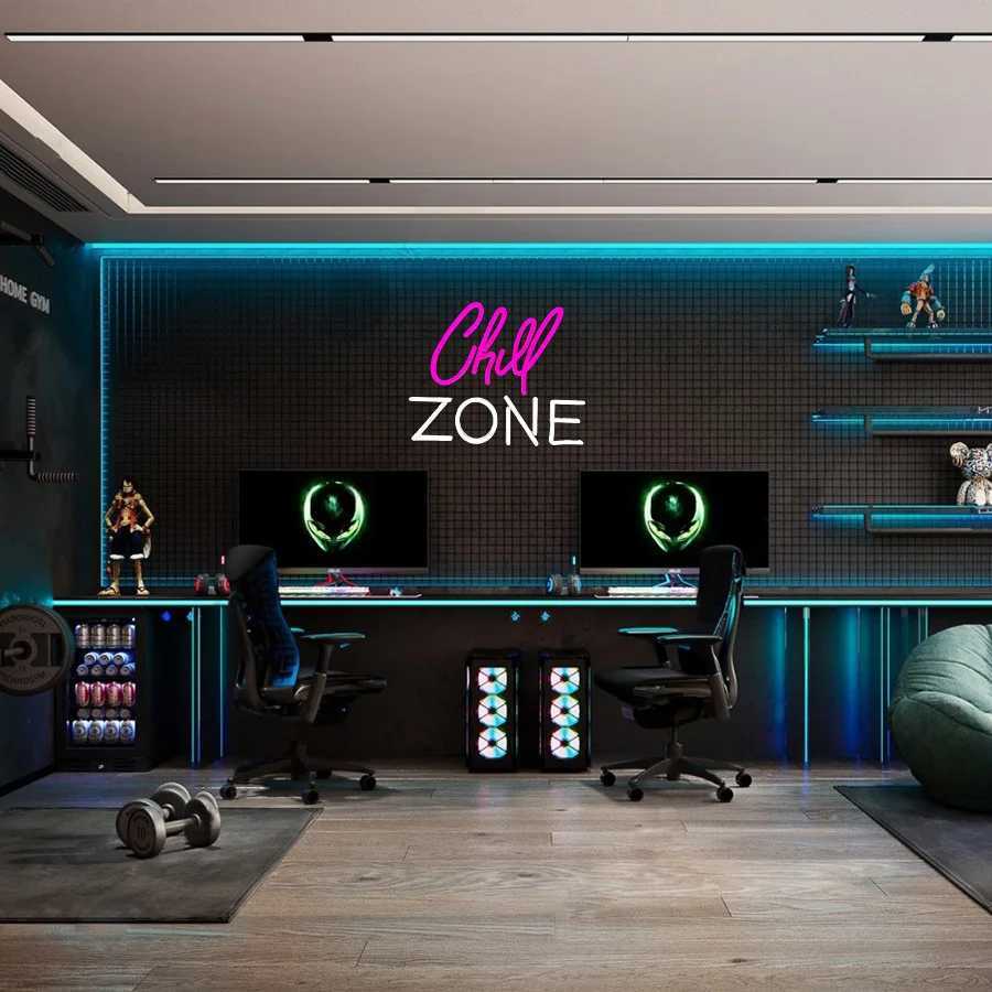 Chill Zone Neon Sign For Relaxing Room Wall Decor Birthday Gift Game Room Bar Man Cave Bedroom LED Light USB PoweredXJ250626