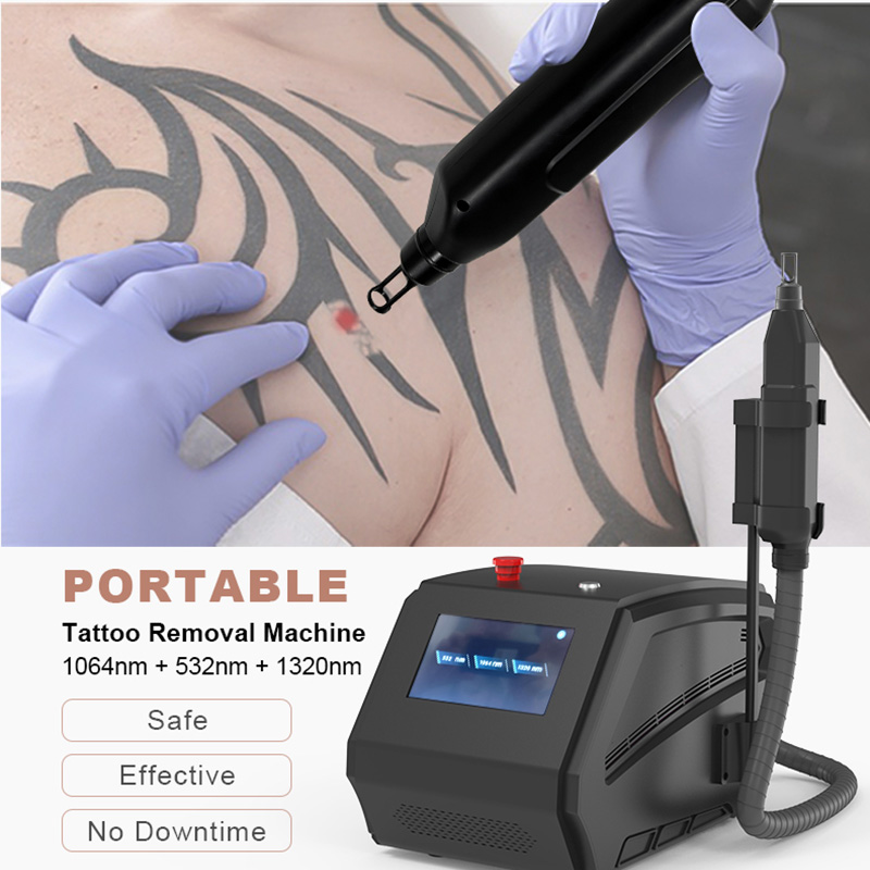Portable Picolaser Nd Yag Pico Second Picosecond Laser Remove Freckles Q Switched Laser For Tatoo Removal Black Doll Treatment Skin Rejuvenation Machi