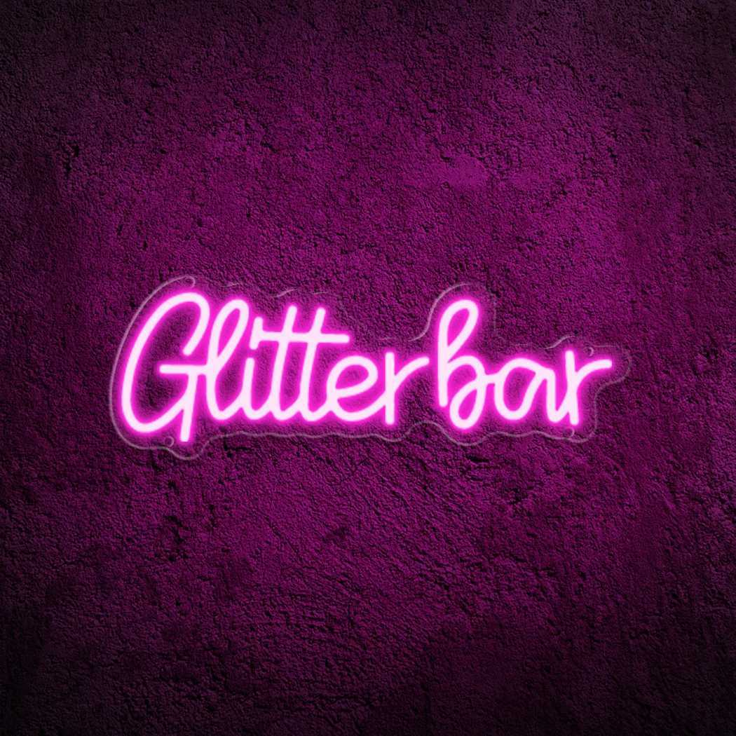 Glitter Bar Neon LED Sign for Bar Party Pub Clubs Bedroom Business Luminous Sign Neon wall decoration Room decor Lights XJ250626