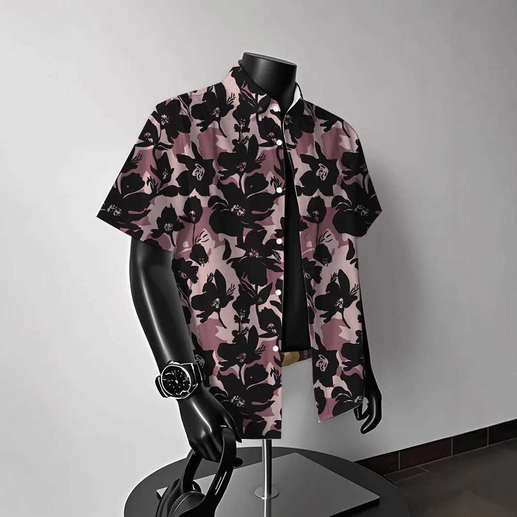 Hawaiian Shirt Men Vintage Floral Beach Shirts for Summer Casual Vacation Hawaiian Style Aloha Shirt Sleeve Short Linen Shirts W250627