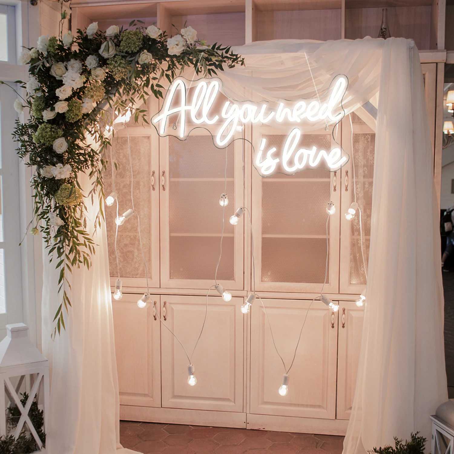 All You Need is Love Neon Sign Custom LED Light Bedroom Wedding Party for Decoration Wall Hanging Neon Art Decor Night Lights XJ250626