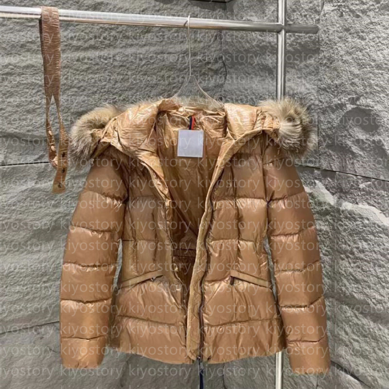 Womens down jacket winter Boed fur coats real raccoon hair collar warm fashion parkas with belt lady cotton coat outerwear big pocket Women coats L251