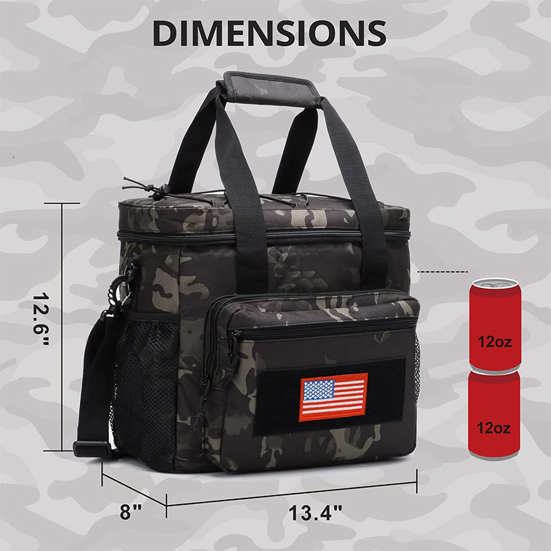 Picnic Insulated Bag Portable Aluminum Foil Fresh-Keeping Bag Outdoor Camping Cooler Bag Waterproof Oxford Cloth Handheld Insulation Bag 241122