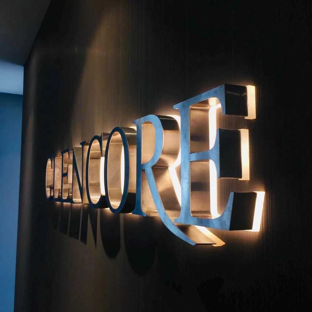 Custom 3D Letter Business Large Illuminated Sign Metal Backlit Signage LED for Store Company Signage Metal Neon LED Sign OutdoorXJ250626