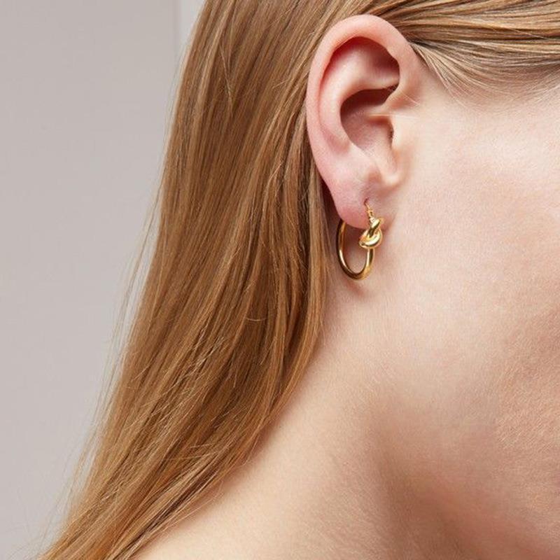 Earrings Women Designer luxury Stud fashion item Gold Plated 925 Suitable for daily wear and as a holiday gift Ring knot design high-end earrings