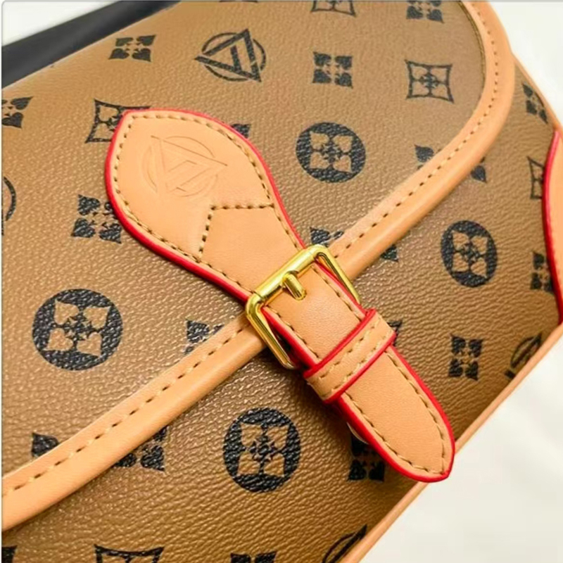 Designer bag, luxury bag, shoulder bag, crossbody bag, women's fashionable mini bag, high-quality baguette bag Brown bag
