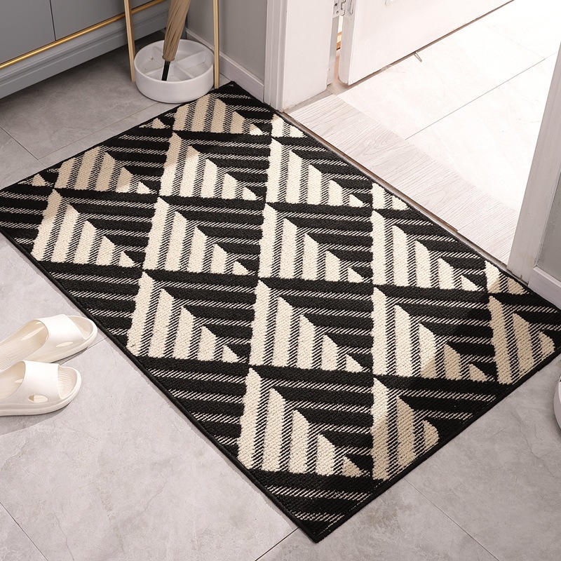 VIKAMA American Household Entrance Doorway Velvet Doormat Simple Wear-resistant Dirty Bathroom Anti-slip Foot Mat Home Decoration
