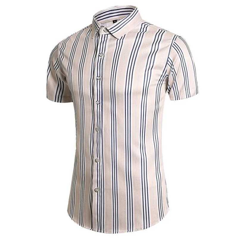 Summer new mens short-sleeved shirt urban fashion casual large size short sleeve Asian size M-7XL W250627