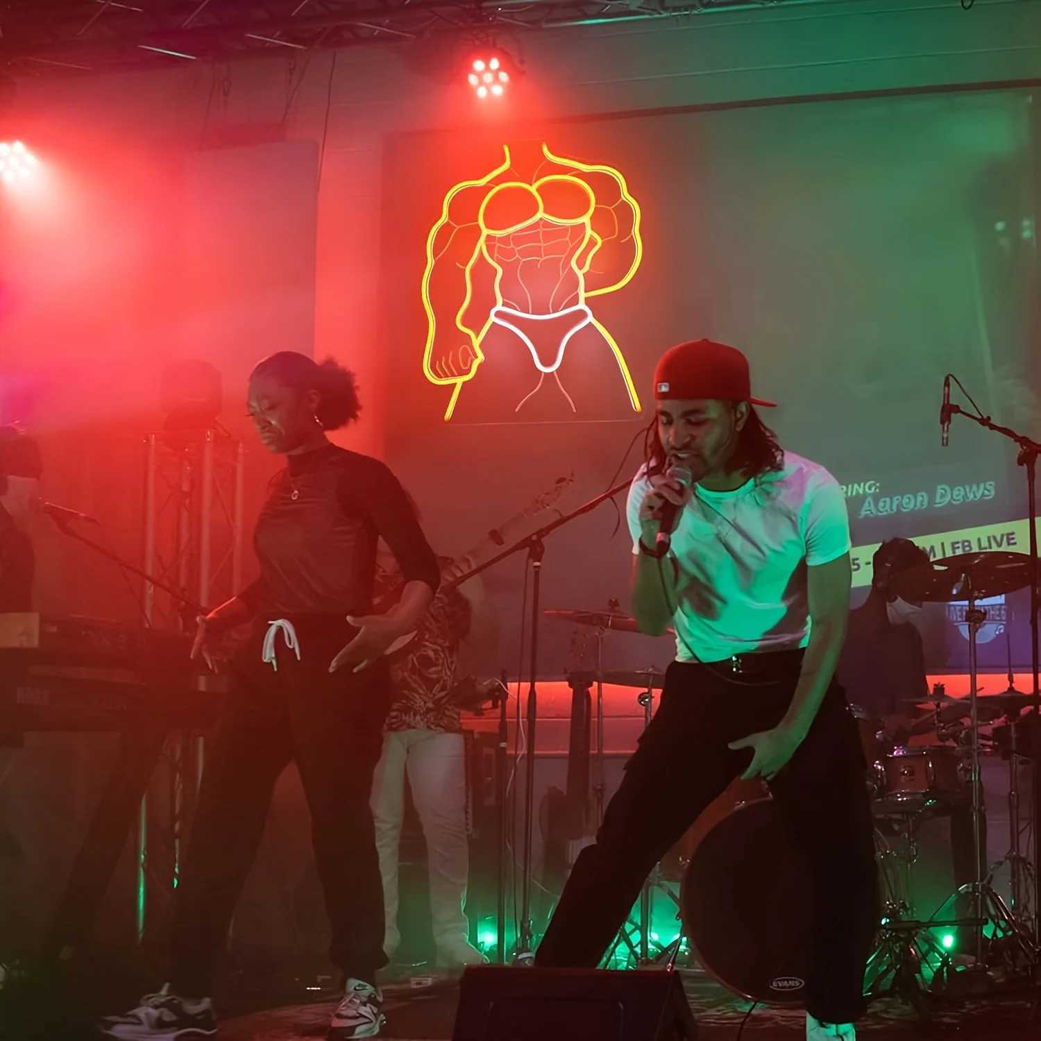 Muscle Man Neon Signs USB Powered Abdominal Muscle LED Neon Light Wall Decor For Bar Man Cave Fitness Room Bdedroom DecorationXJ250626