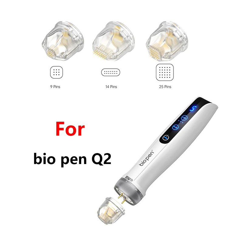 BioPen Q2 Replaceable Roller Needles Cartridges: 10Pcs 9-pin/14pin & 25pin Nano Options for Skin Care Facial Treatments