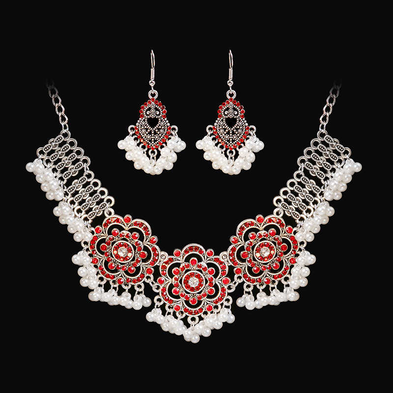 Necklace Earrings set Dubai Gold Color Jewelry Set for Women Wedding Party Jewelry Gifts N110817 240903