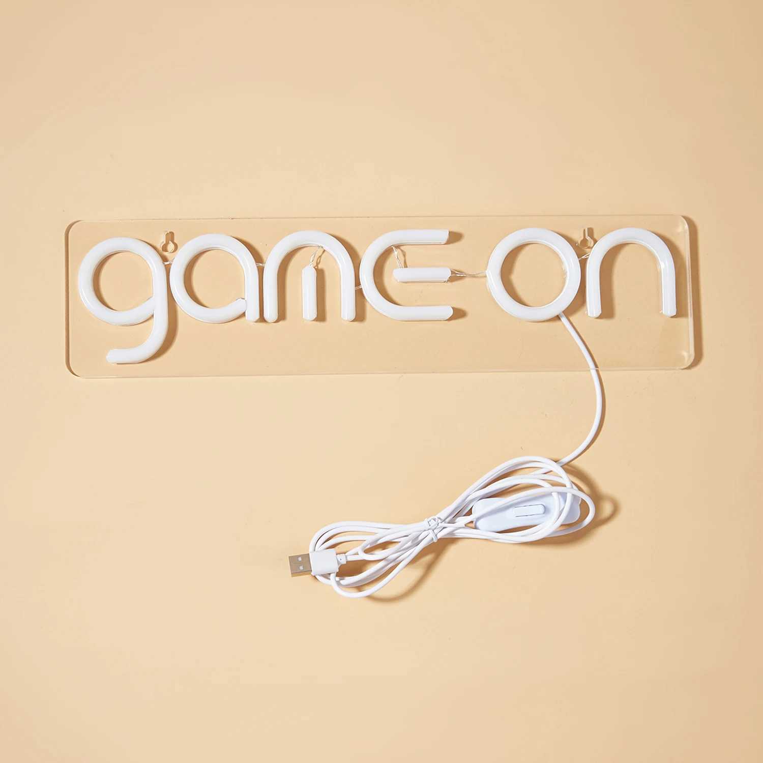 Chi-buy LED Neon Game On USB Powered Neon Signs Night Light 3D Wall Art Game Room Bedroom Living Room Decor Lamp SignsXJ250626