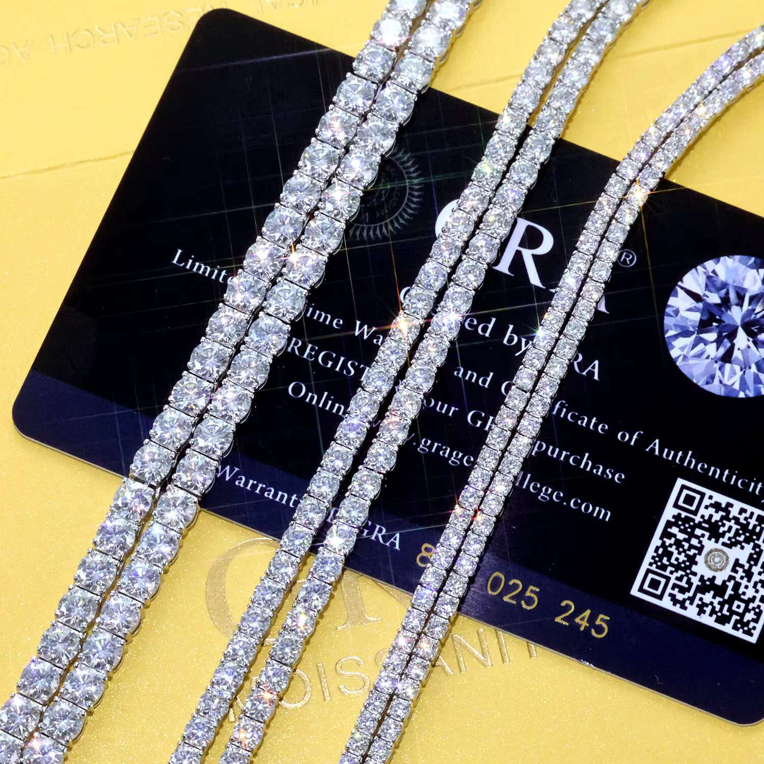 ESKEEM 925 Silver VVS D Color Moissanite 3/4/5/6mm Iced Out Shining Brilliant Tennis Necklace Pass Diamond Tester