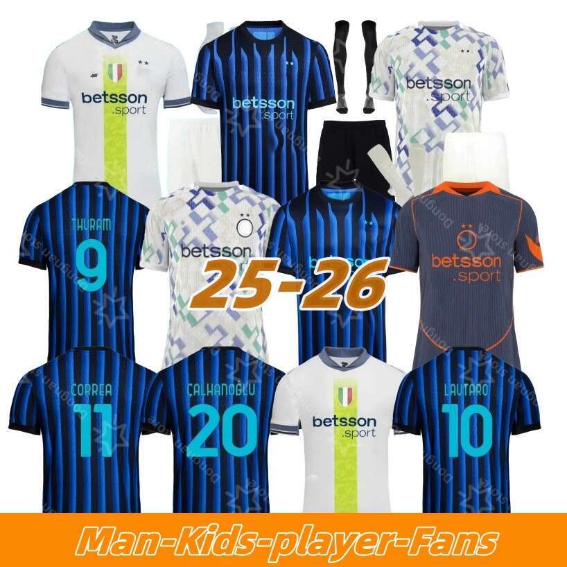 25 26 inter millan Maglia LAUTARO Soccer Jerseys BARELLA FRATTESI INTERS THURAM ARNAUTOVIC CALHANOGLU Football Shirt 2025 Rossi Men Kids final