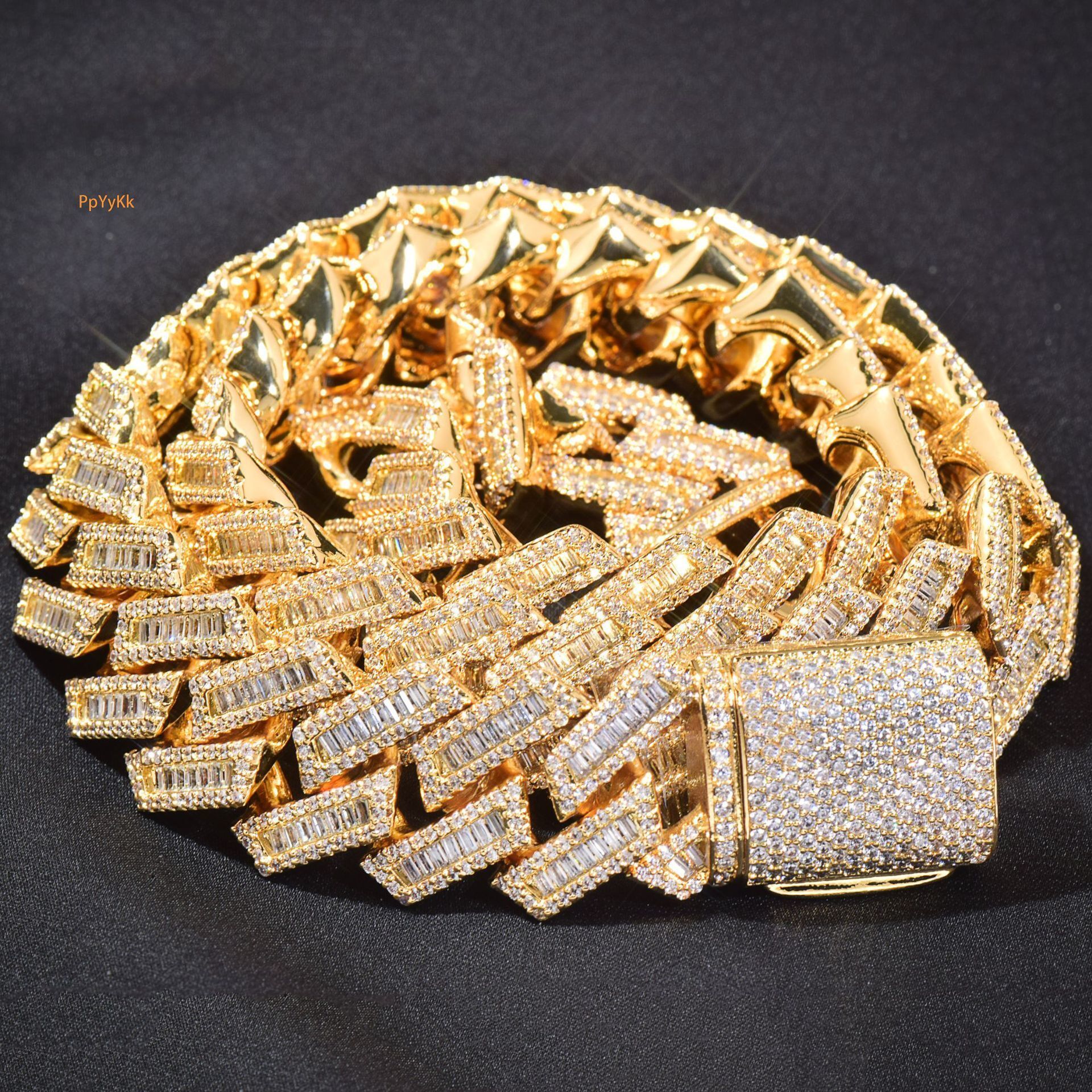New Release Hip Hop Iced Out VVS Moissanite Bar & Step Cut Cuban Chain Men's Versatile Statement Necklace Pass the diamond tester